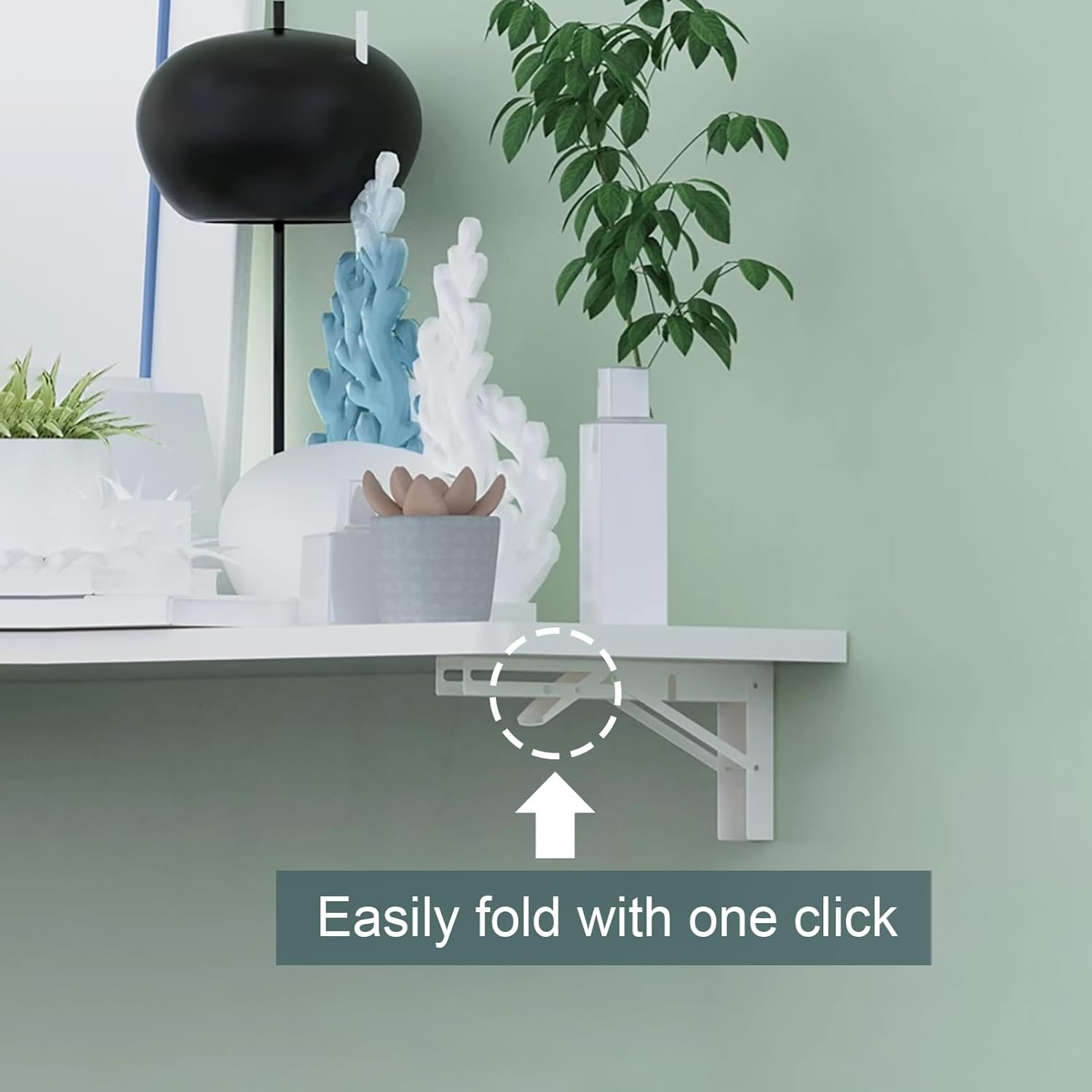 Wall Mounted Folding Table Sturdy Drop Leaf Desk SpaceSaving Wood Floating Desk for Small Apartments Ideal for Study Bedroom & Kitchen Heavy Duty Bracket Included