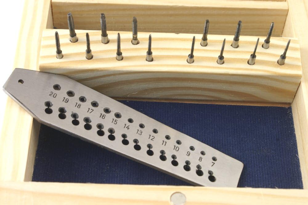 Tap and Die Set 15 pcs. In a Wooden Box - SFC Tools- 28-620