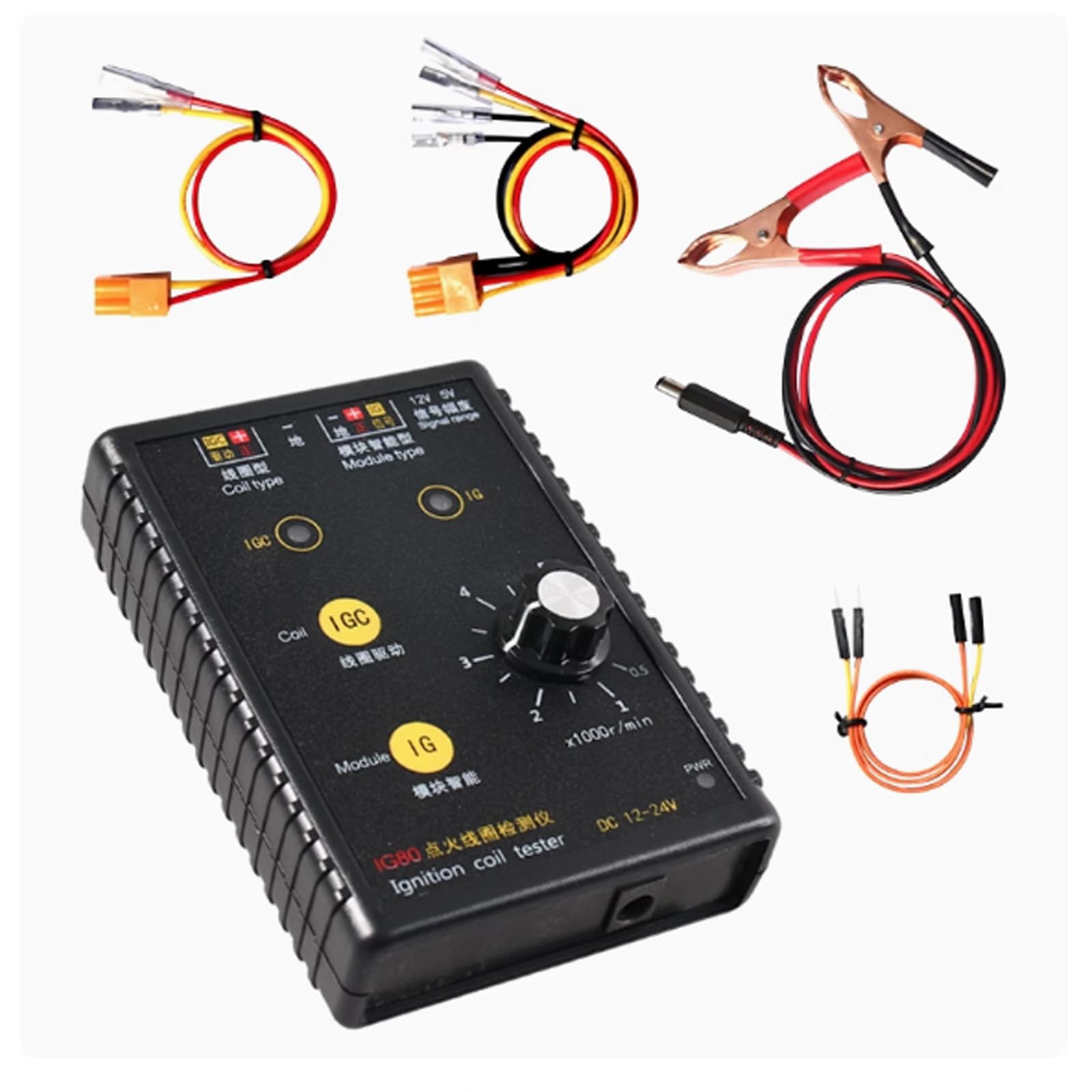 Detector de Bobina de Encendido de Automóvil IG80-2, Comprobador de Bobina de Encendido de Motor de Motocicleta a Gasolina y Gas Natural, Herramientas de Diagnóstico para Vehículos