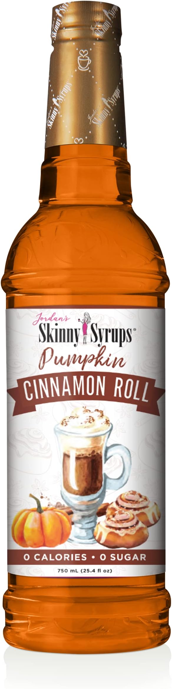 Jordan's Skinny | Sugar Free | Calorie Free | Pumpkin Cinnamon Roll Syrup 750ml