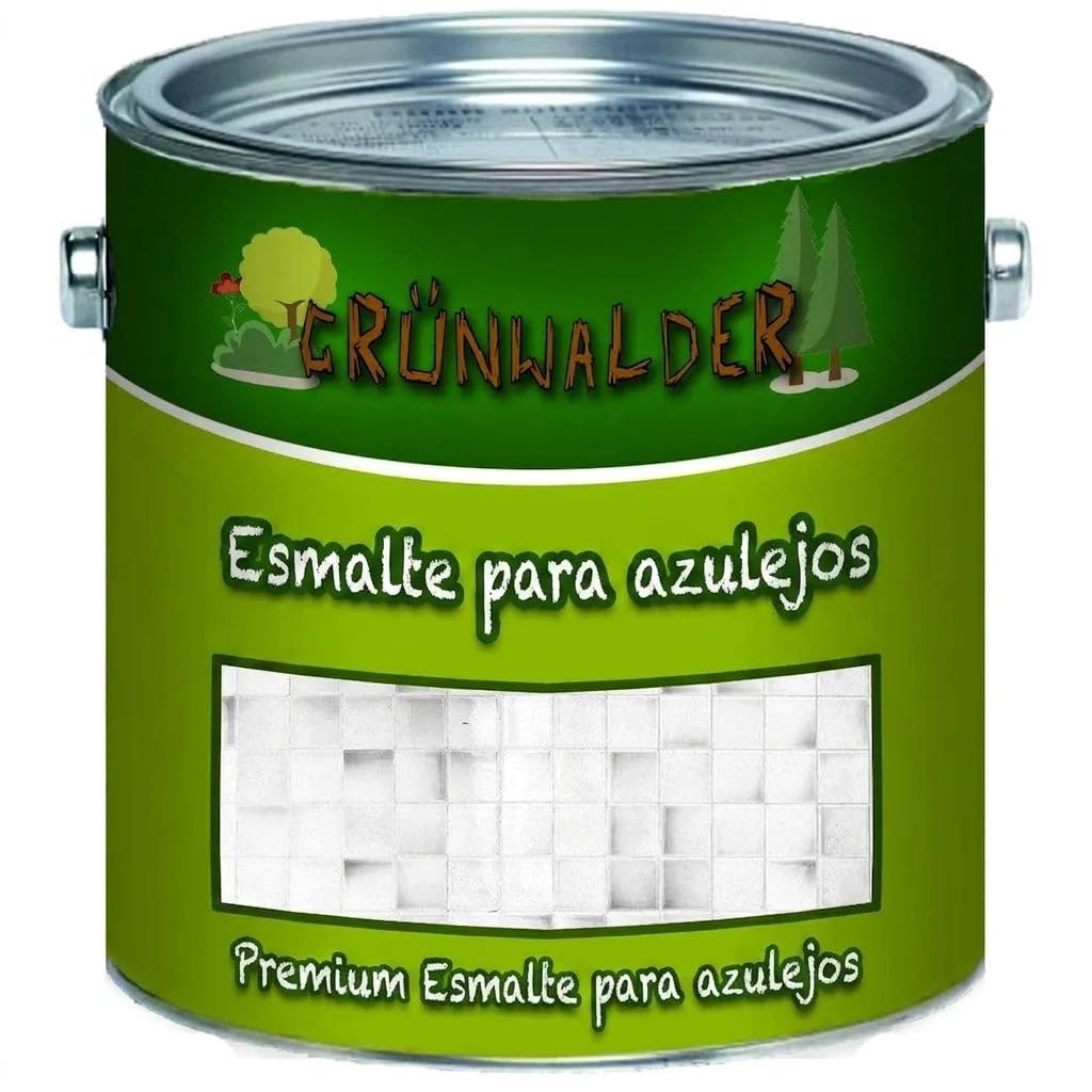 Grünwalder Premium 2K - Pintura para azulejos, color a elegir (1 L, blanco)