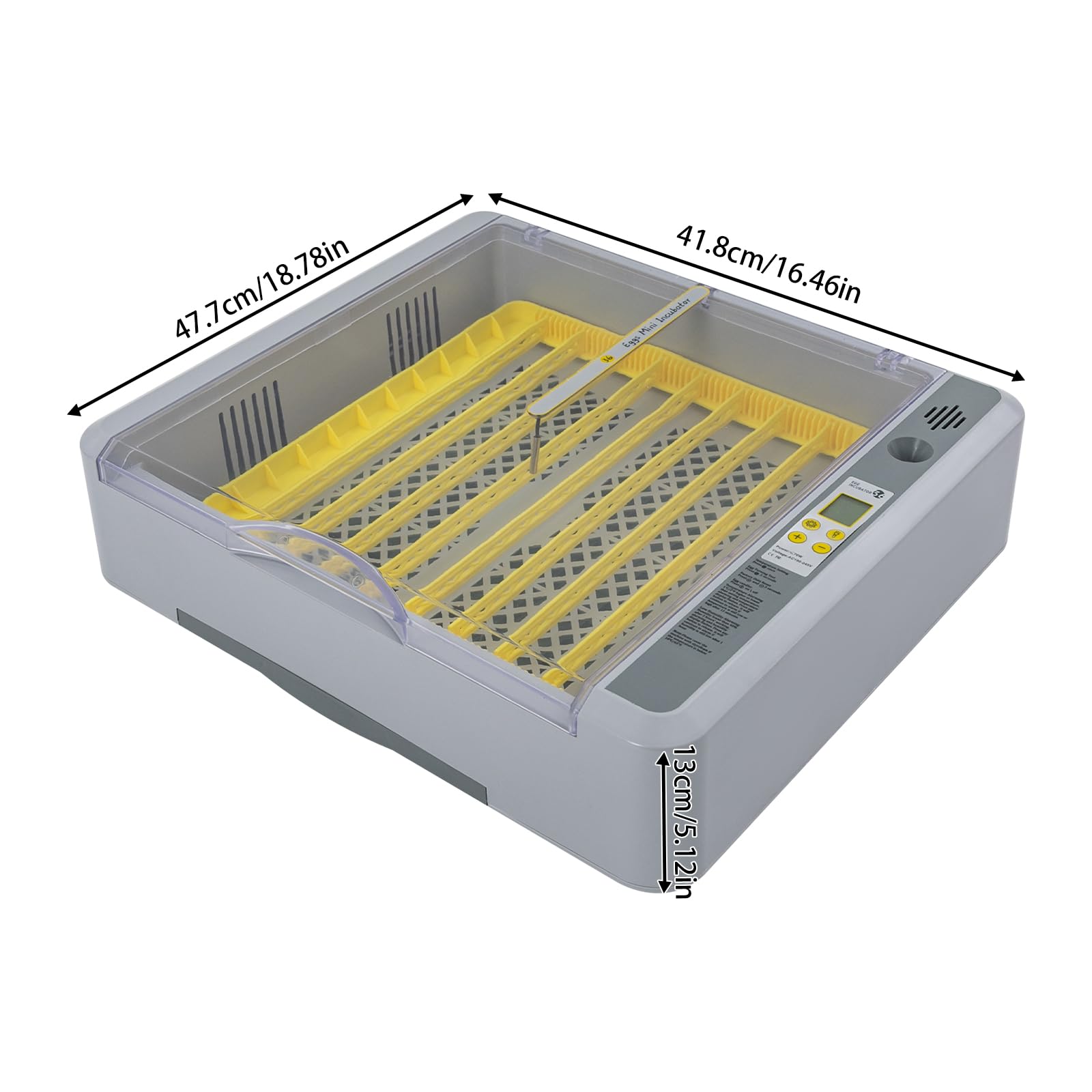 Incubatrice intelligente per pollame, 36 uova, controllo automatico della temperatura, incubatrice automatica per uova con paletta automatica