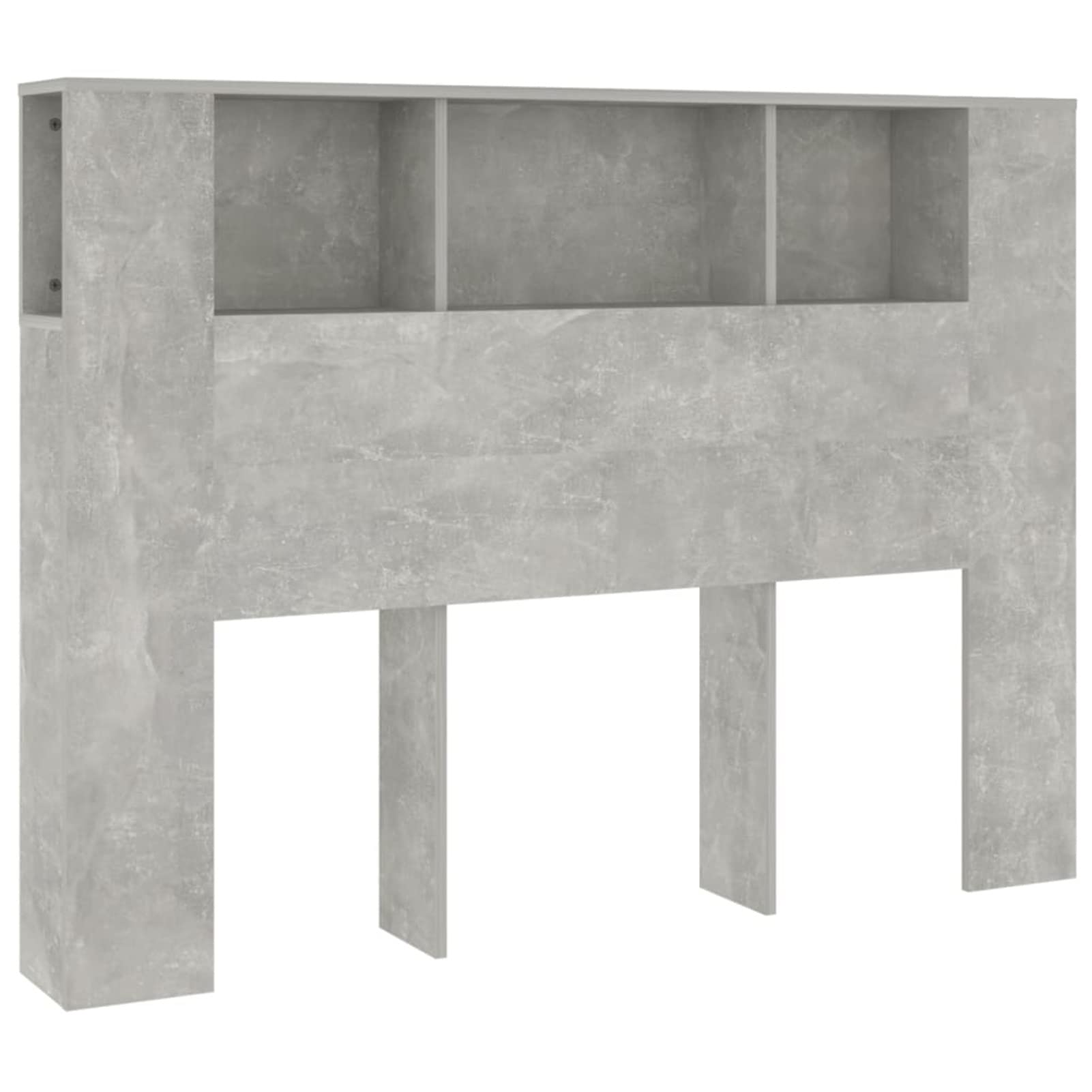 Mueble cabecero, Cabezal De Cama, Cabecera para Cama, Cabezales Dormitorios Modernos, Gris hormigón 140x18,5x104,5 cm