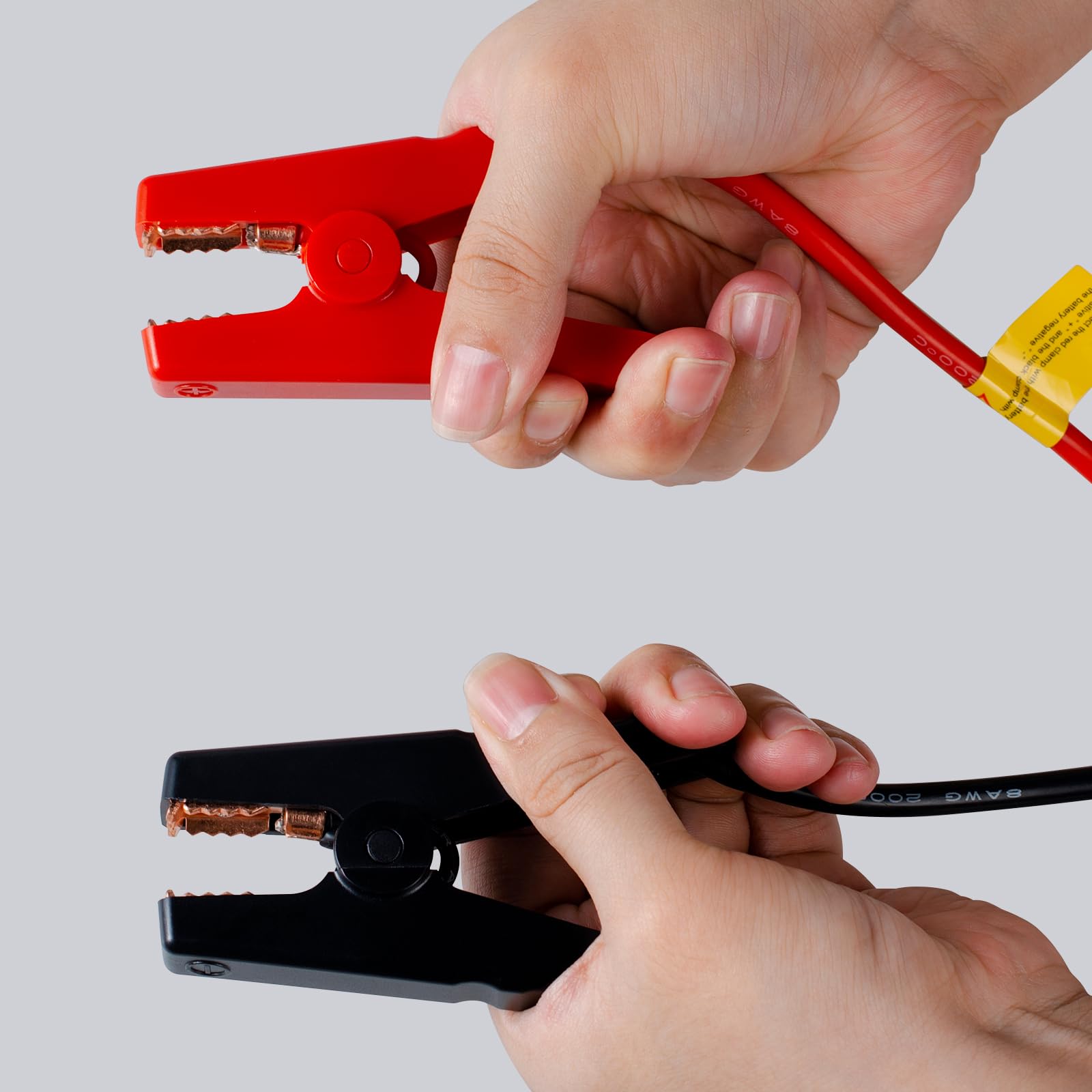 Povasee Heavy Duty Krokodilklemmen Starthilfekabel für Auto, Kompatibel für Meisten 12V Starthilfe Powerbank, Funkensicher und Anti-Reverse-Verbindung EC5 Starterkabel
