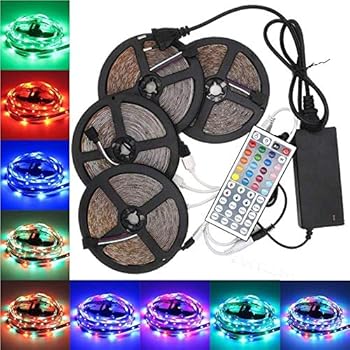 Lightinthebox Kwb Led Strip Set 20m 45m Waterproof 1200leds 2835 Rgb Strip Light 44key Controller 8a Power Supply Ac100 240v Au Lighting