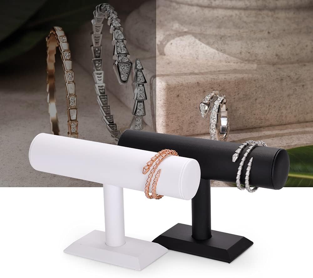 Oirlv Black Velvet T Bar Bracelet Jewellery Display Stand Showcase Home Organiser Holder Rack for Jewellery Watches - Image 4