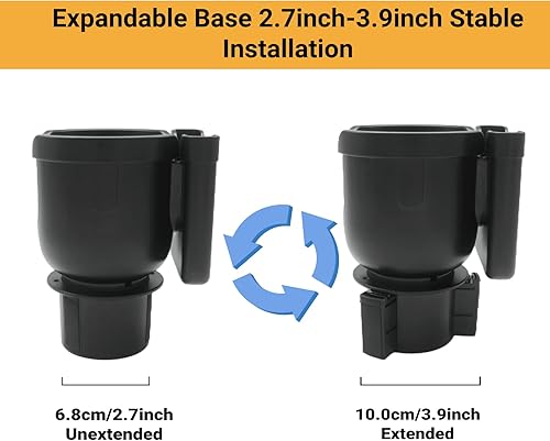 Miniatura 3 de Adaptador de portavasos para tazas grandes, adaptador de expansor multifuncional 2 en 1 con soporte para teléfono para botellas de 20 a 40 onzas y