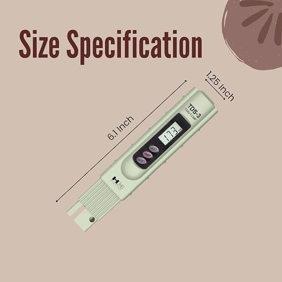 HM Digital TDS-3 Handheld TDS Meter with Carrying Case, 0-9990 ppm TDS Measurement Range, 1 ppm Resolution, 2% Readout Accuracy