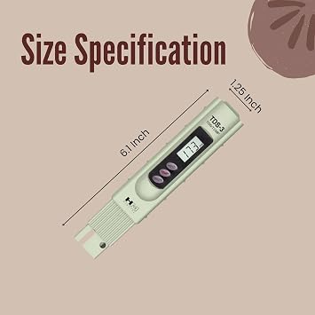 HM Digital TDS-3 Handheld TDS Meter with Carrying Case, 0-9990 ppm TDS Measurement Range, 1 ppm Resolution, 2% Readout Accuracy