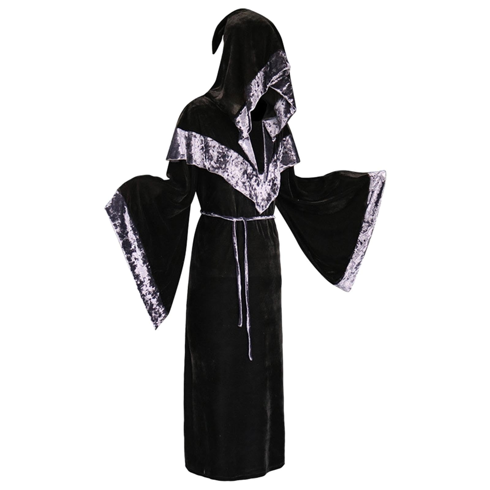 Cape Adult Gothic Hooded Cloak Long Cape for Role Play Performance L | 1 Hooded Cloak Cape-image-33