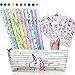 Bolígrafos de Unicornio Para Niñas,10 Piezas Estuche Unicornio Set de Papelería Bolígrafos,Juego de Bolígrafos de Unicornio,Regalos de Unicornio para Niños de 3 4 5 6 7 8 9 10 Años (azul)