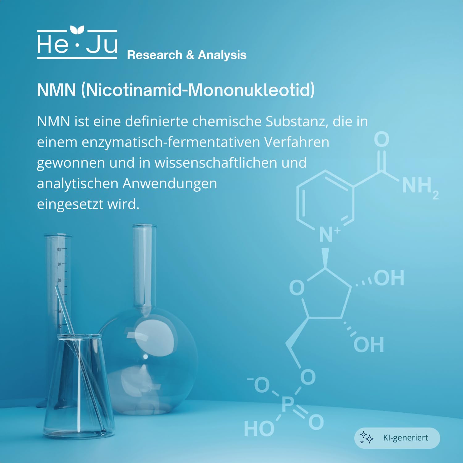 NMN Pulver 100g, Nicotinamid-Mononukleotid ≥98% Reinheit, enzymatisch hergestellt, Laborchemikalie