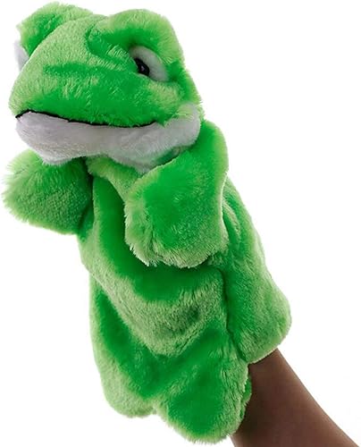 Miniatura 2 de Títeres de peluche de rana, marionetas de mano, juguetes para niños, imaginativo, juego de simulación, narración de cuentos, verde