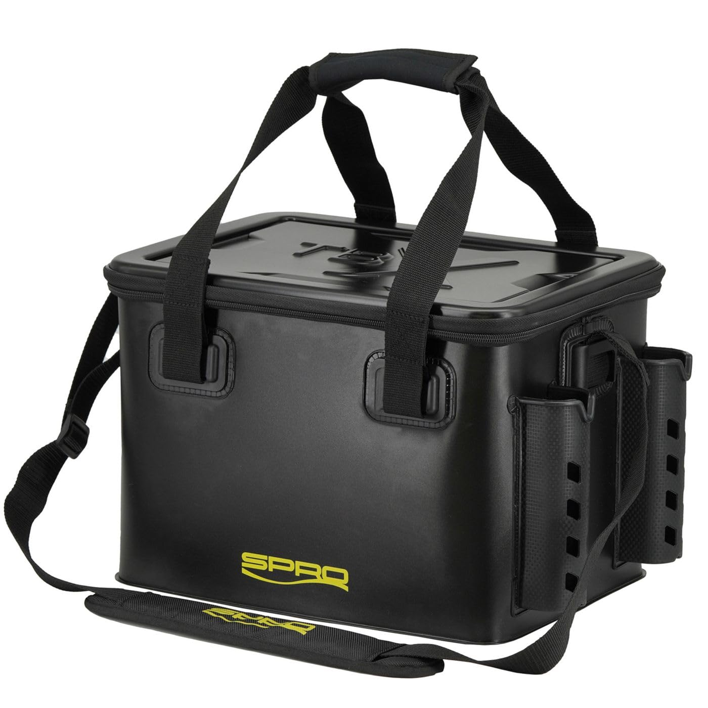 Spro TBX Eva System torba, 36,7 x 27 x 26,6 cm, akcesoria wędkarskie, z uchwytem na wędkę i uchwytem na szczypce, wytrzymała pokrywka TBX jako stół, torba wędkarska