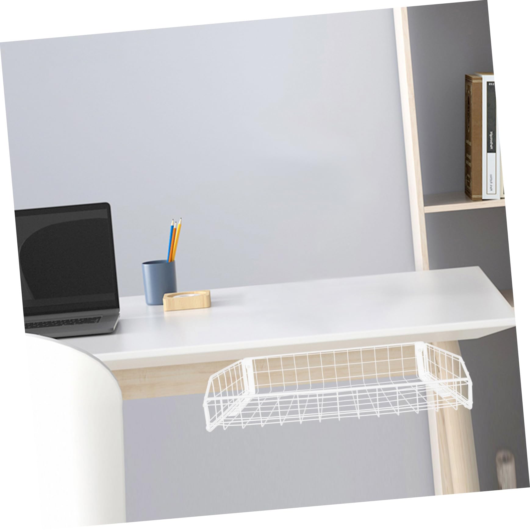 Organisateur de Câbles de Bureau Blanc en Fer Gestion des Câbles Bureau Stabilité et Espace de Travail