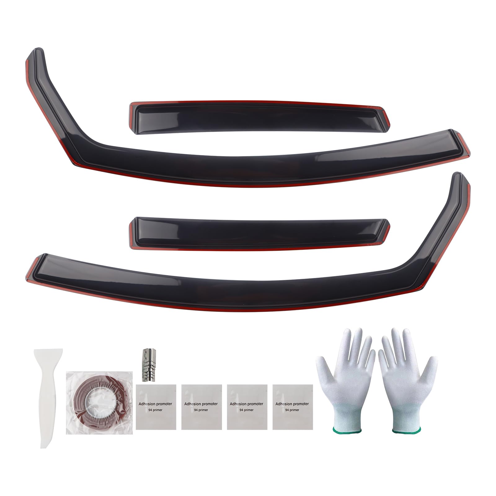 Lot de 4 déflecteurs d'air pour Opel Astra J MK6 2009–2015 5 portes à hayon/berline – Lot de 4 déflecteurs d'air intégrés, protection contre le vent, la pluie et le soleil, installation facile