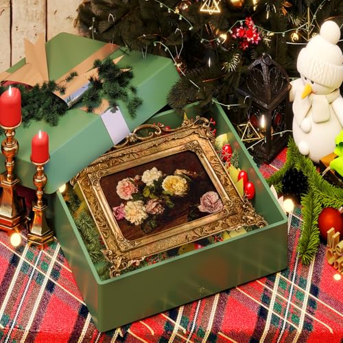 Image of 5x7 Victorian Gold Picture Frame, Baroque Vintage Ornate Design, Glass Front, Tabletop & Wall Display, Horizontal Orientation