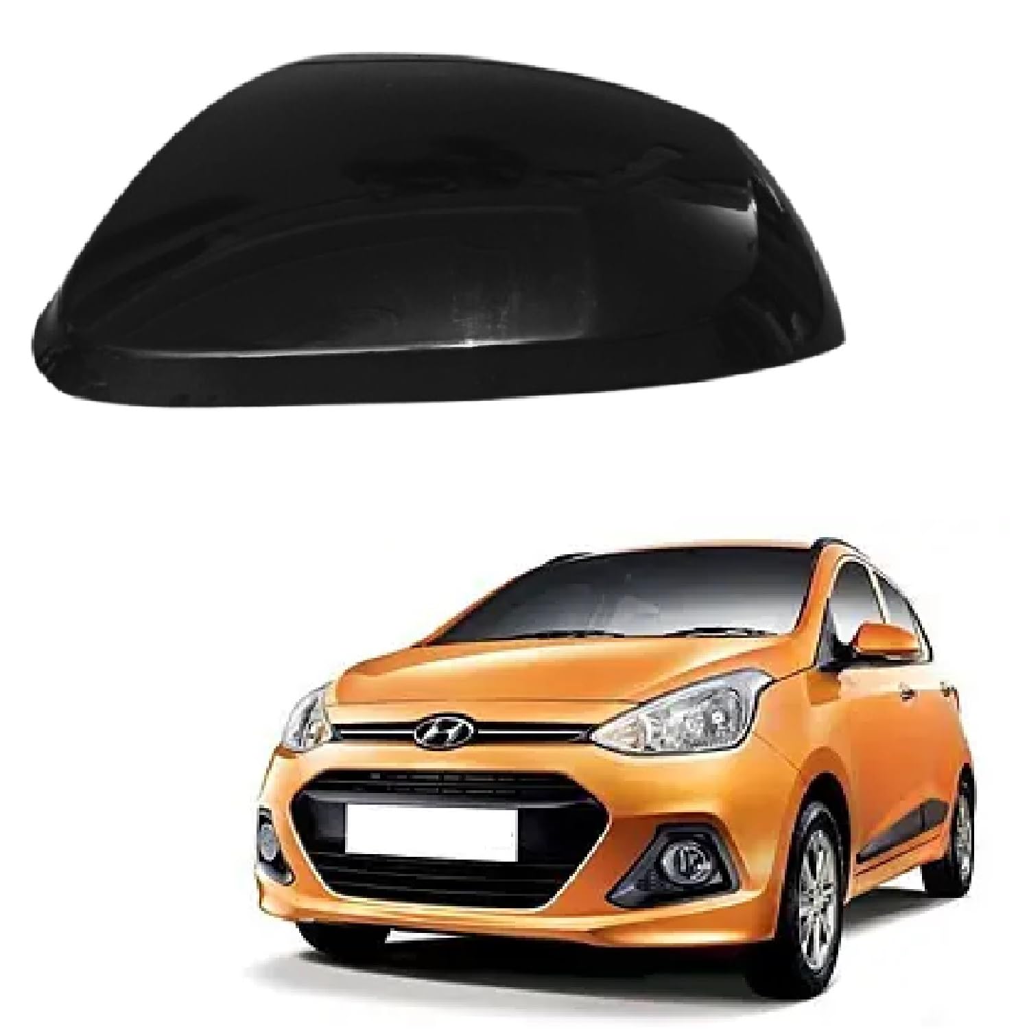 STYCARO Side Mirror Cover compatible with Hyundai Grand i10 2014-2022 Model (LEFT PASSENGER SIDE)