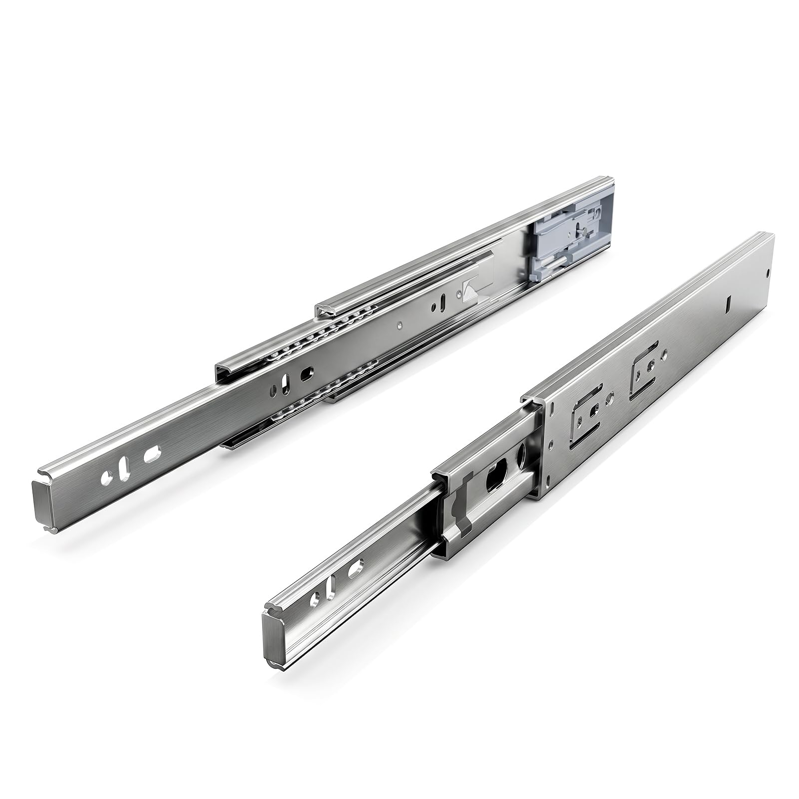 Glissières de tiroir fermeture douce coulisses robustes en acier 45kg
