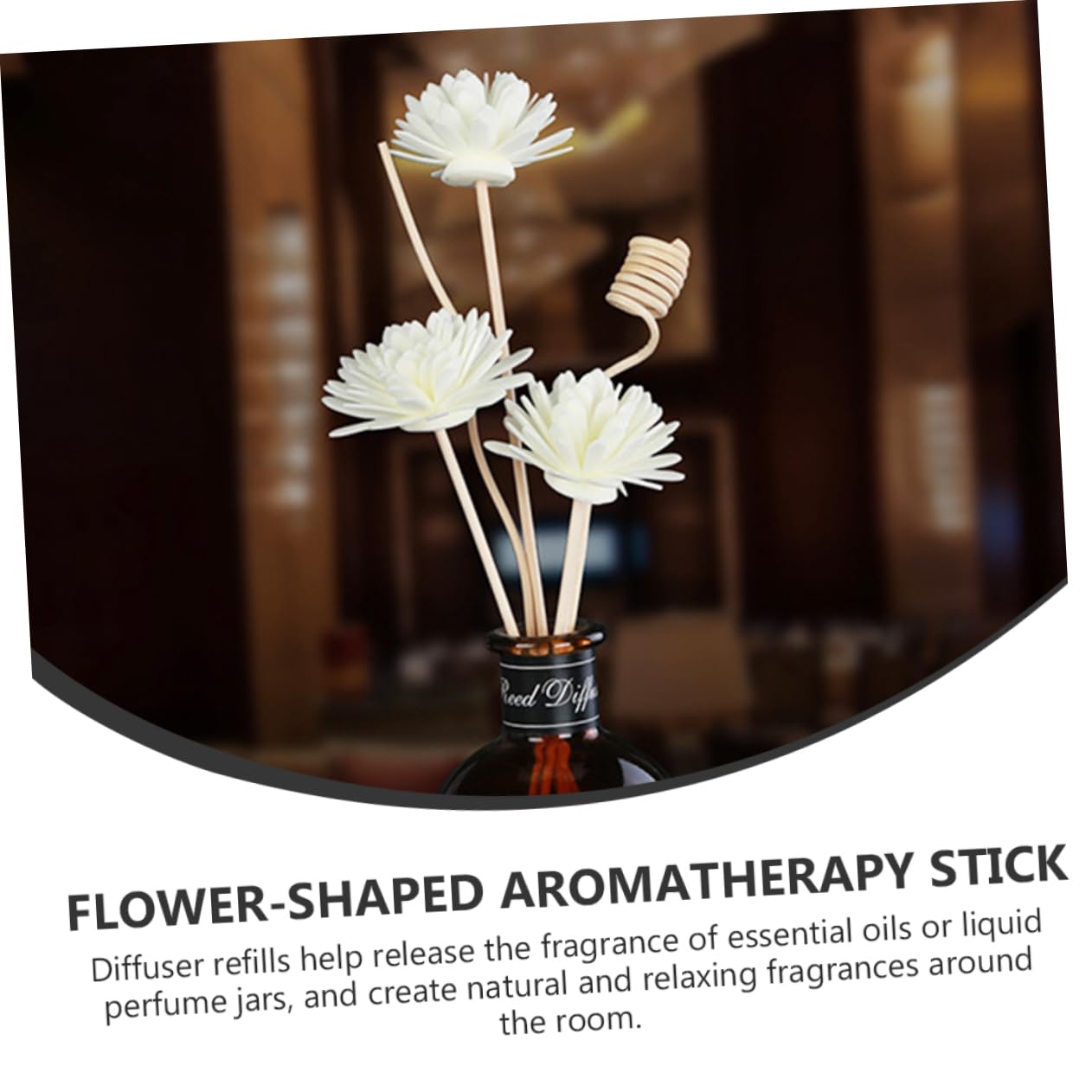 DECHOUS 20pcs Artificial Flower Diffuser Sticks Aromatherapy Accessories for Home Office and Bathroom Fire Fragrance Diffusers for and Relaxation
