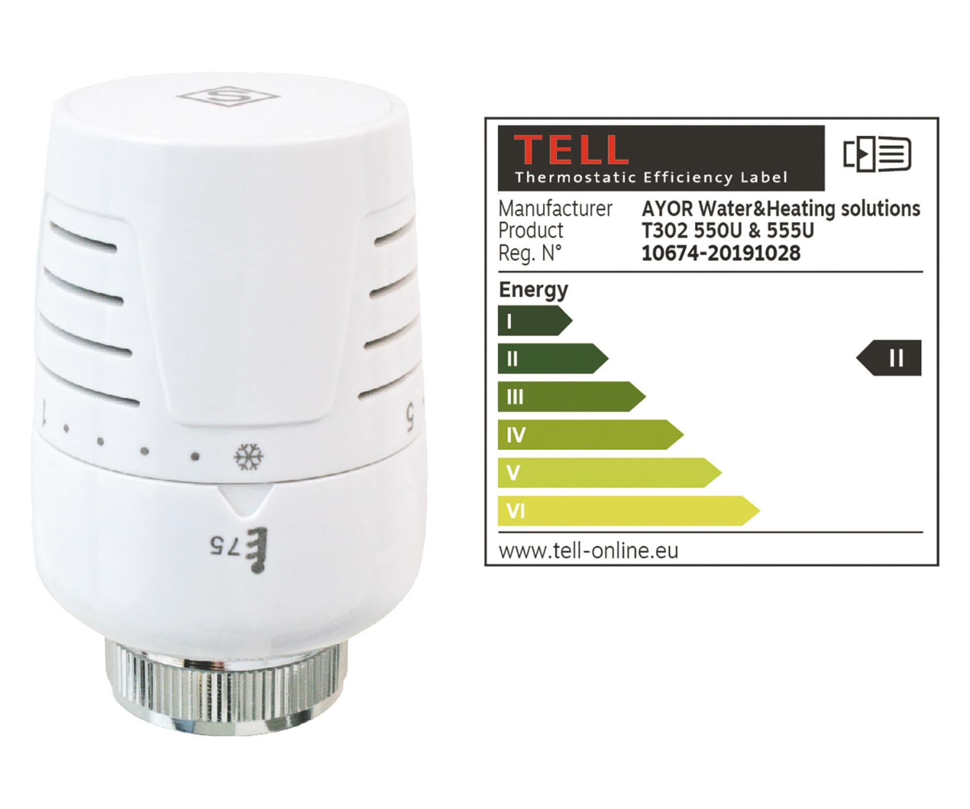 SOMATHERM FOR YOU Robinet thermostatique T302 équerre 3/4 en Laiton Blanc