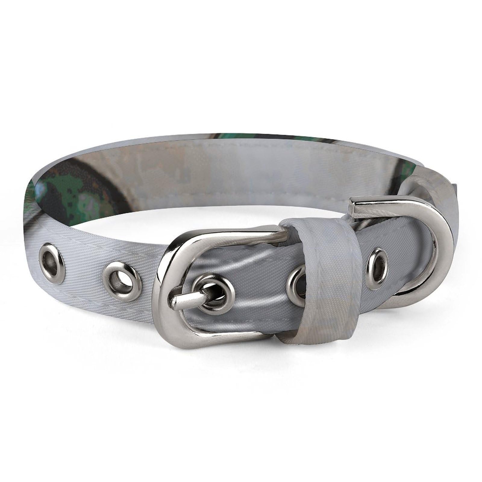 Collier pour chien mignon blanc réglable, idéal pour les balades de vos petits animaux