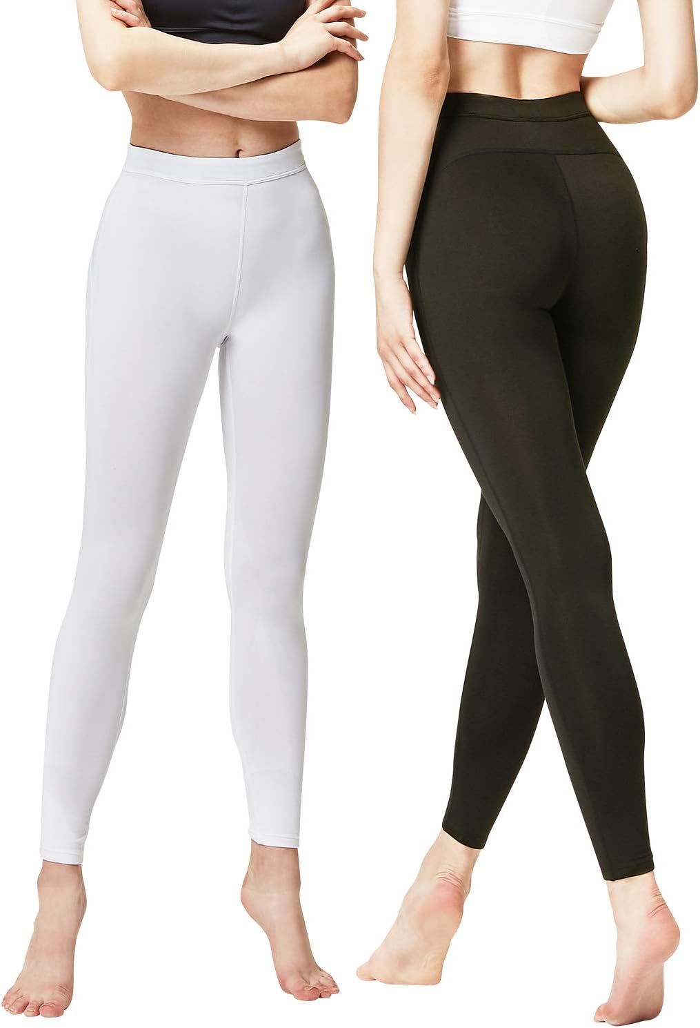 DEVOPSWomen's Thermal Long Johns Underwear Leggings Pants with Line