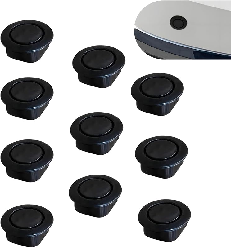 10 PCS Car Bumper Radar Hole Plugs Cover, Reversing Radar Sensor Hole Cover, Plastic Car Bumper Radars Plugs, Universal for Most Cars (21-23mm)