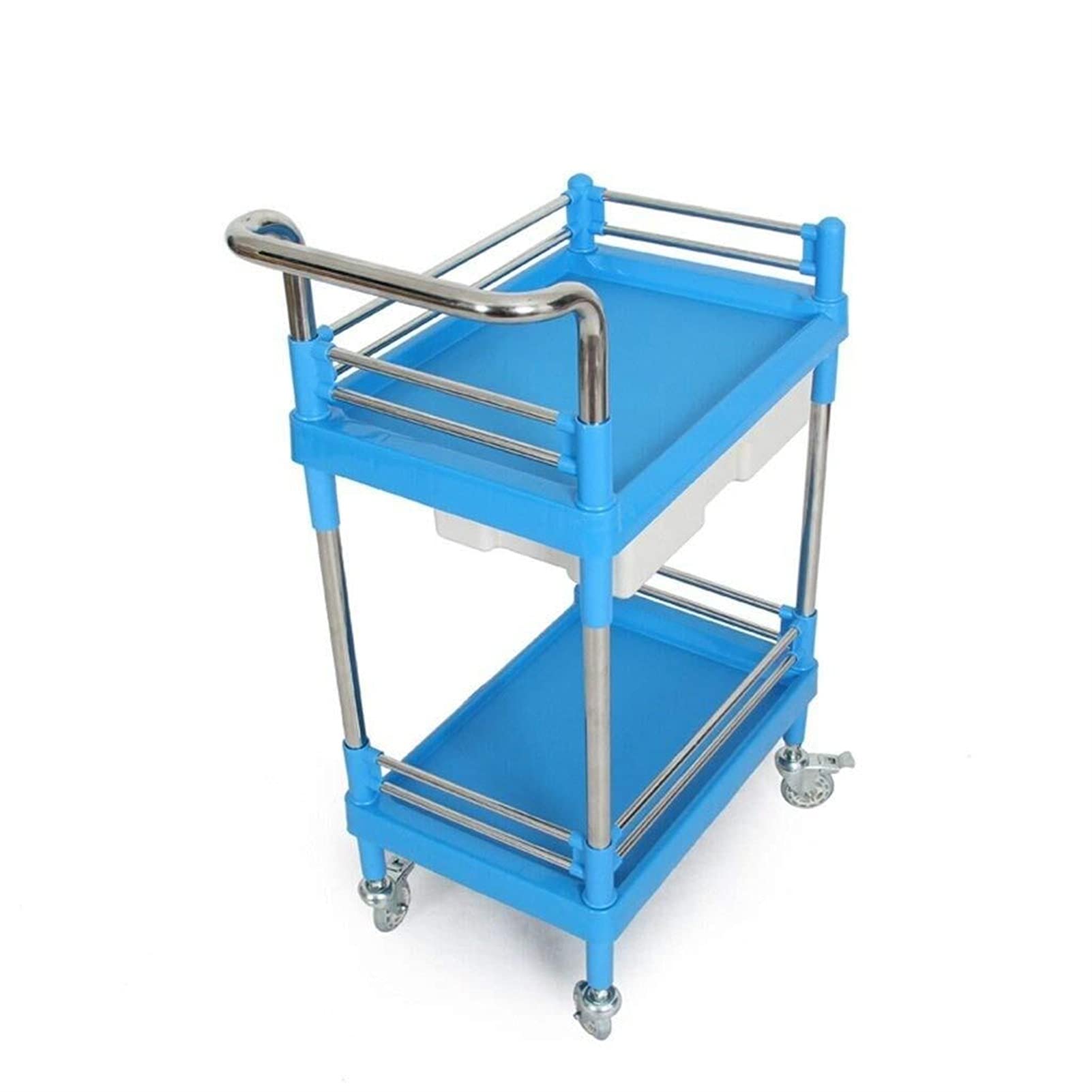 Carrello portautensili/Carrello da Laboratorio/Carrello portautensili per Ufficio logistico Magazzino Multistrato/Carrello a Due Mani (Dimensioni : 44 * 37 * 75cm)