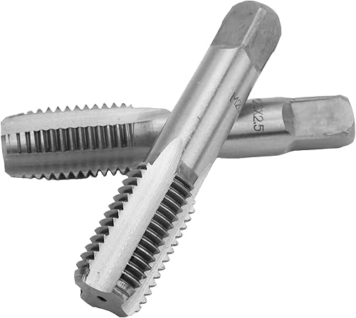 Miniatura 7 de Yctze 2 piezas de roscas métricas de acero de alta velocidad, herramienta de roscado de rosca recta, rosca de mano, grifos métricos (M20x2.5)