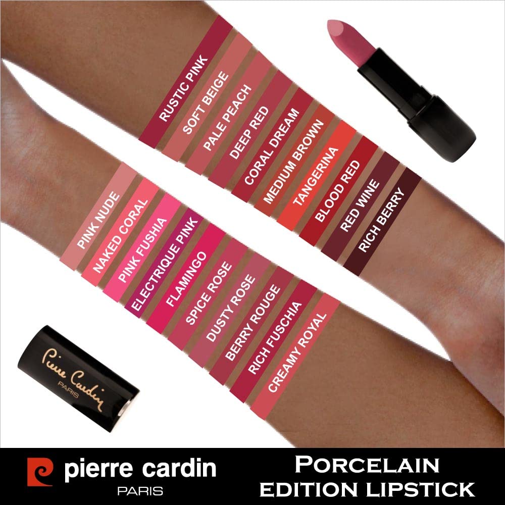 Pierre Cardin Porcelain Edition Lipstick Ruj (Deep Red 238) (4 paketi)