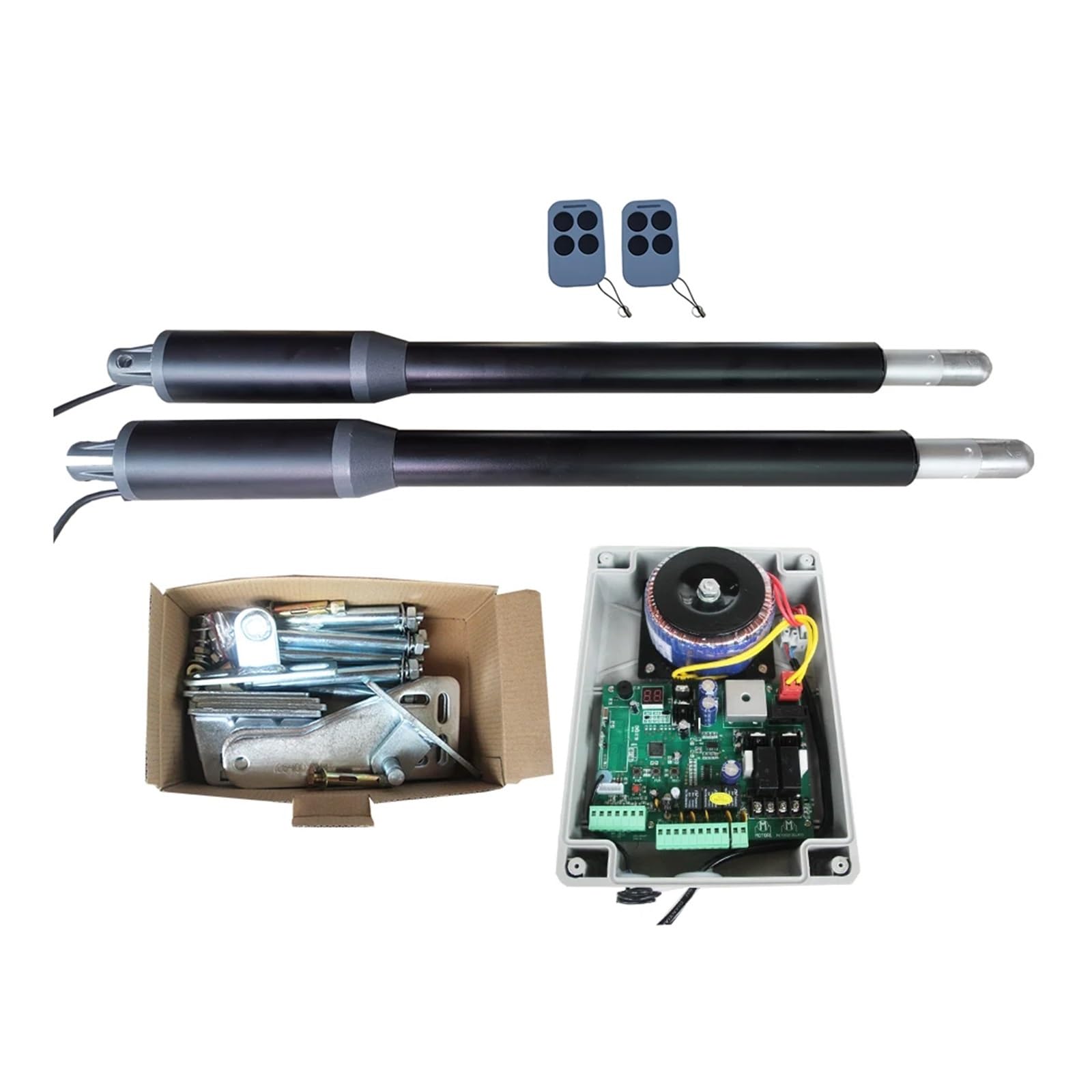 Rsgxlfqzvak Basis Kit Automatic Gate Opener, Dc24v Engine Motor System Automatic Door Could Use For Ac220v/Ac110v Swing Gate Driver Actuator Suit Gates Opener(Basis Kit)