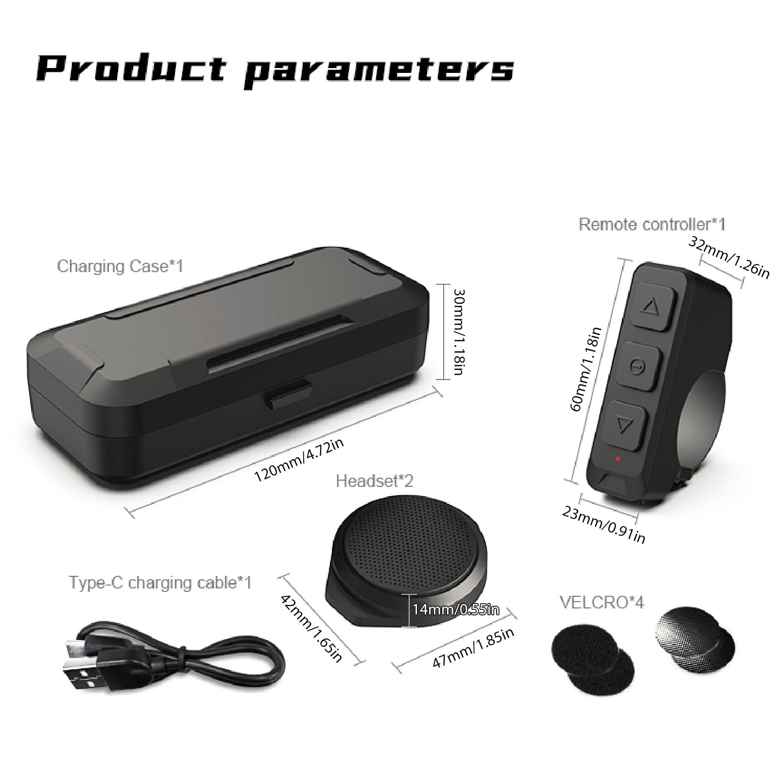Dilwe Casque Bluetooth pour Moto, Technologie sans Fil, Télécommande, Autonomie de 50 Heures pour Les Sports de Plein Air, Le Ski, l'escalade