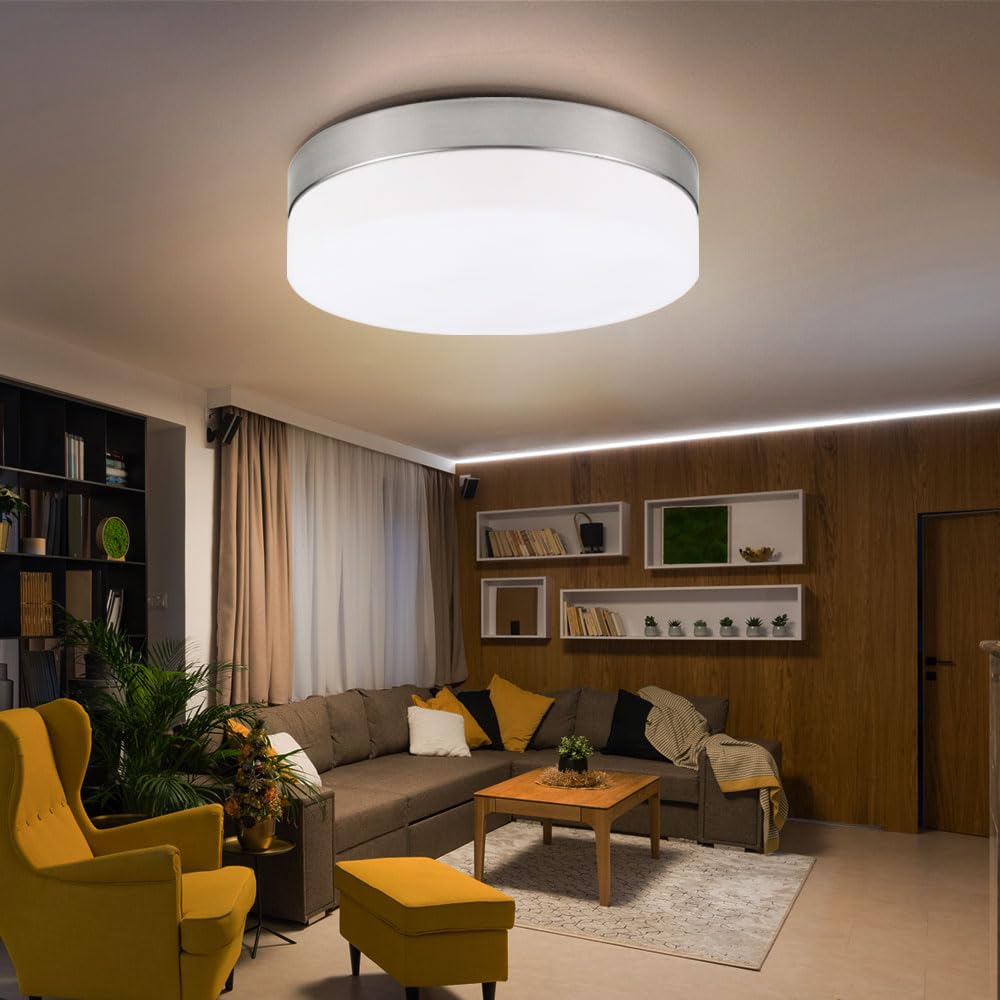 Deckenleuchte FLORITA 54984-3 | Matt Nickel, Opal Satiniert | 3x E14, Bis 120W | Modernes Design