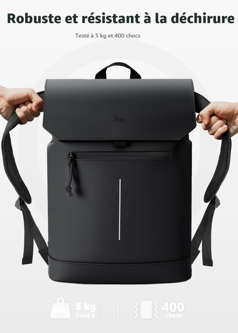 Sac a Dos Femme en Cuir Mat Avec Compartiment Pour Ordinateur Portable 15,6" - Élégant Sac à Dos de Ville et D'affaires Pour l'université, l'école, Les Voyages et la Vie Quotidienne