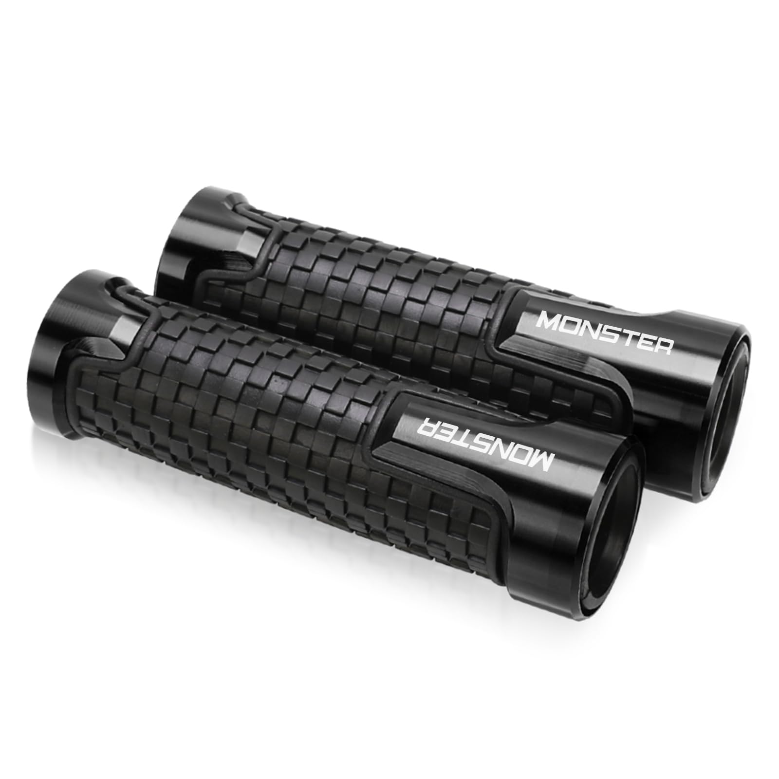 22mm 7/8" Manopole Manubrio Universale Per Monster 400 620 695 696 796 797 821 Stealth 1100 1200 1200S Impugnatura Manopole del manubrio Accessori moto (Nero)
