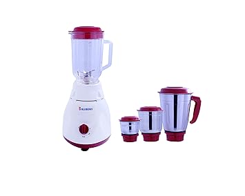 B BluBerry Mixer Grinder with 3 Jars (Liquidizing, Wet Grinding and Chutney Jar), Stainless Steel blades,