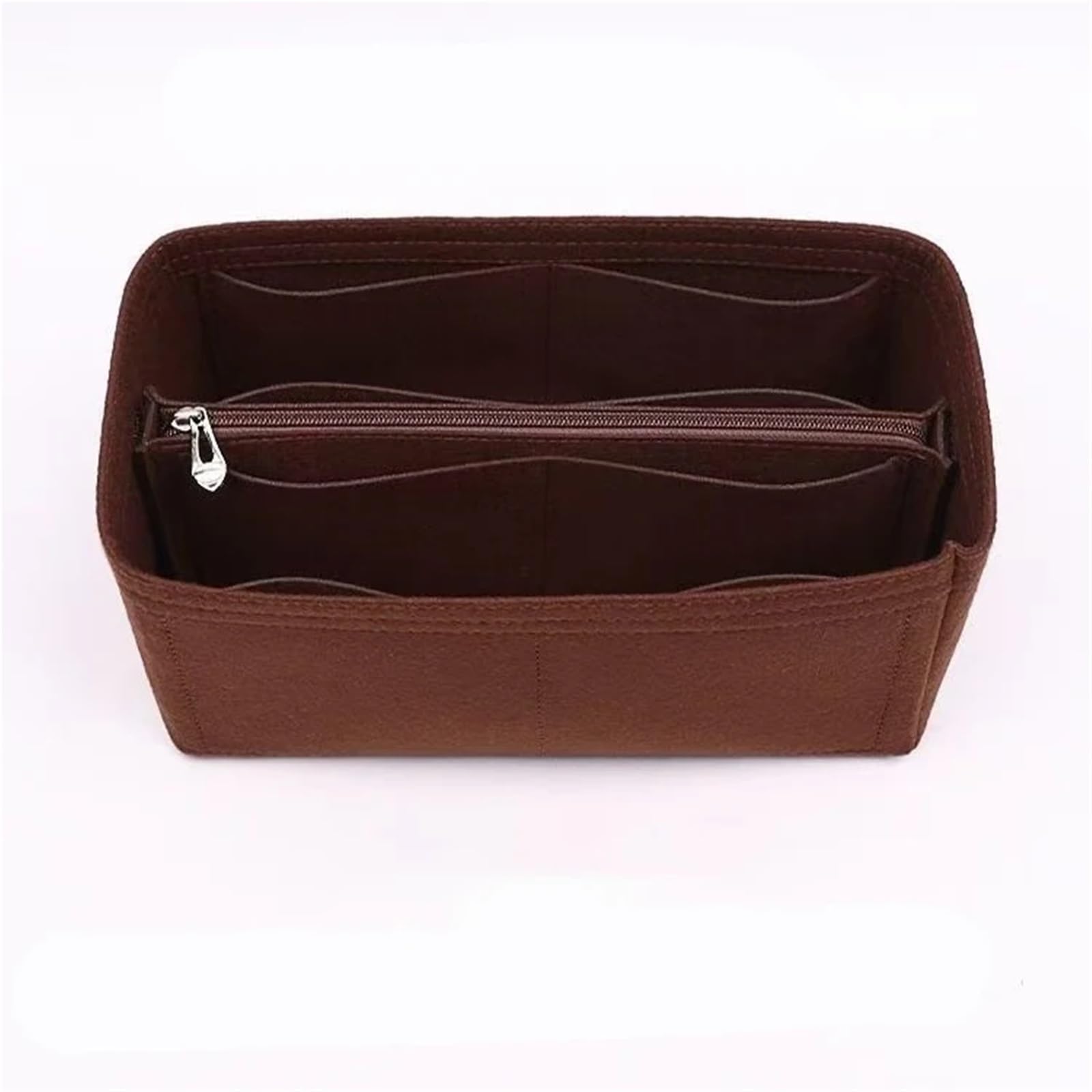 YILWPV Purse Organizer Inserts Felt HandBag And Tote Bag Insert for Handbag(Coffee B,L)