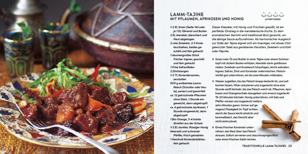 Tajines - echt marokkanisch & einfach köstlich: Schmorgerichte und Eintöpfe aus dem Tontopf, orientalische Küche, schonend und fettarm gegart, würzig und aromatisch
