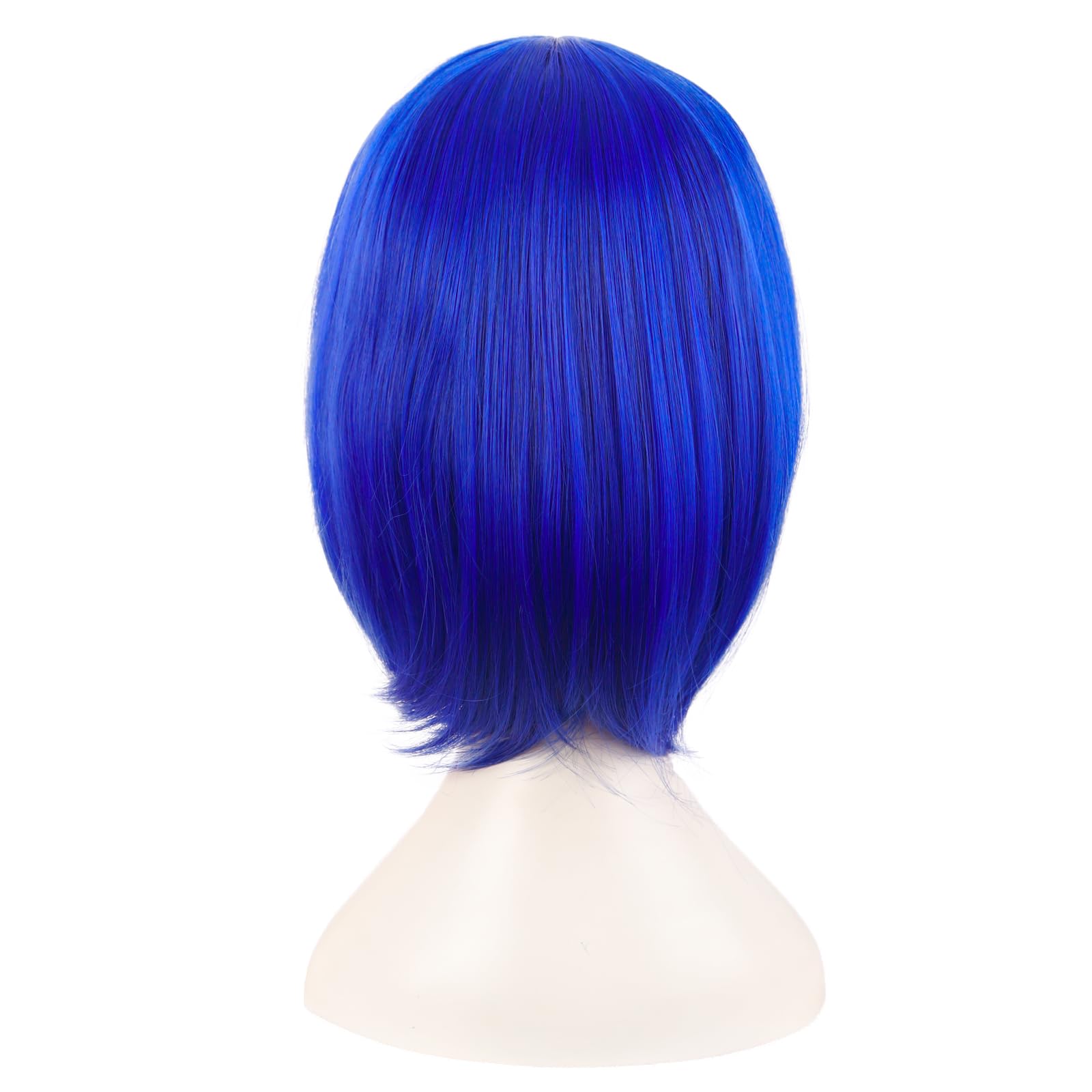 MapofBeauty 14 Inch /35 cm Female Models Medium Length Straight Hair Cosplay Bob Wig (Navy Blue), 21-22 Inch - Image 4