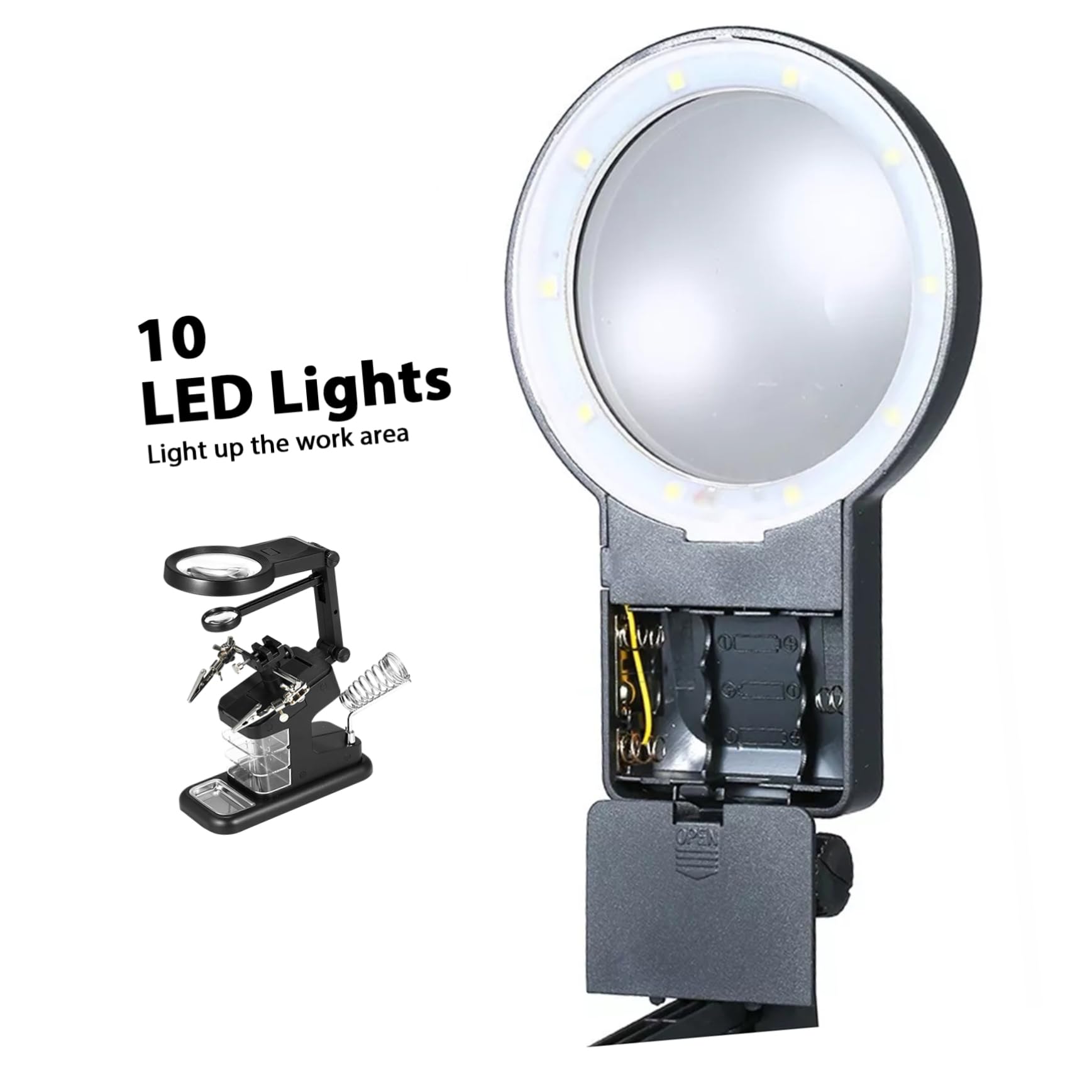 SOLUSTRE Abrazadera De Escritorio Para Soldadura Luz De Led Lupa De Soldadura Compatible Usb