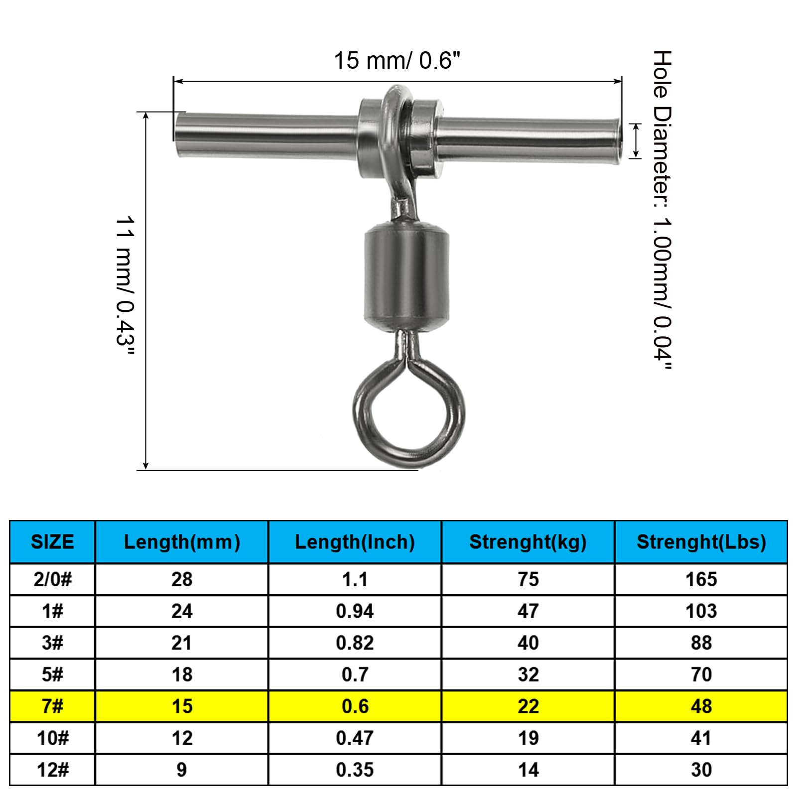 Lot De 10 émerillons De Pêche à 3 Voies En Laiton Avec Barillet En T Et