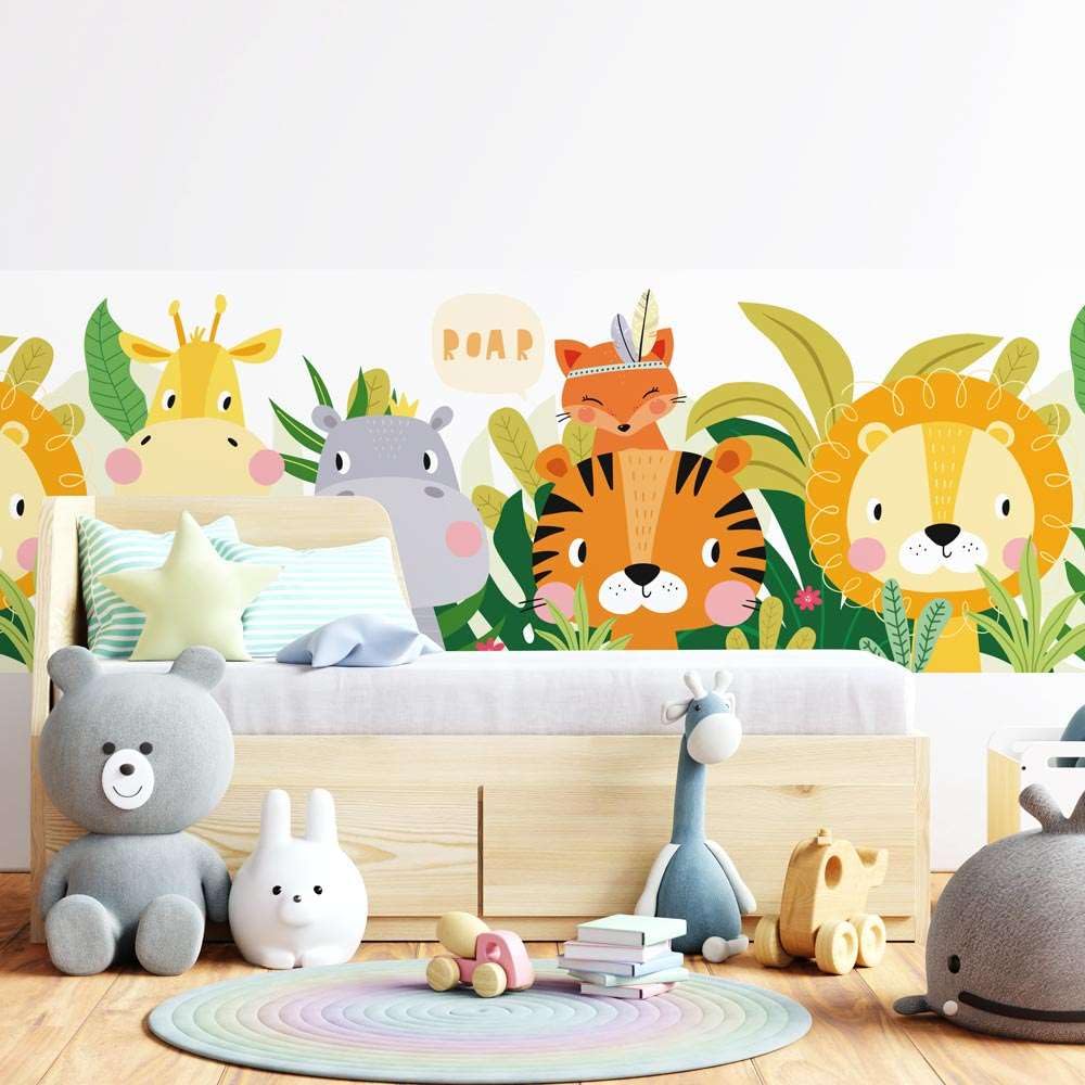 kina - SM0022 Adesivi Murali Fasce per Camerette Bambini - Grafica Friends Greche Protezione e Decorazione Pareti Rivestimento Mobili Tavoli e Armadi 40x130 cm