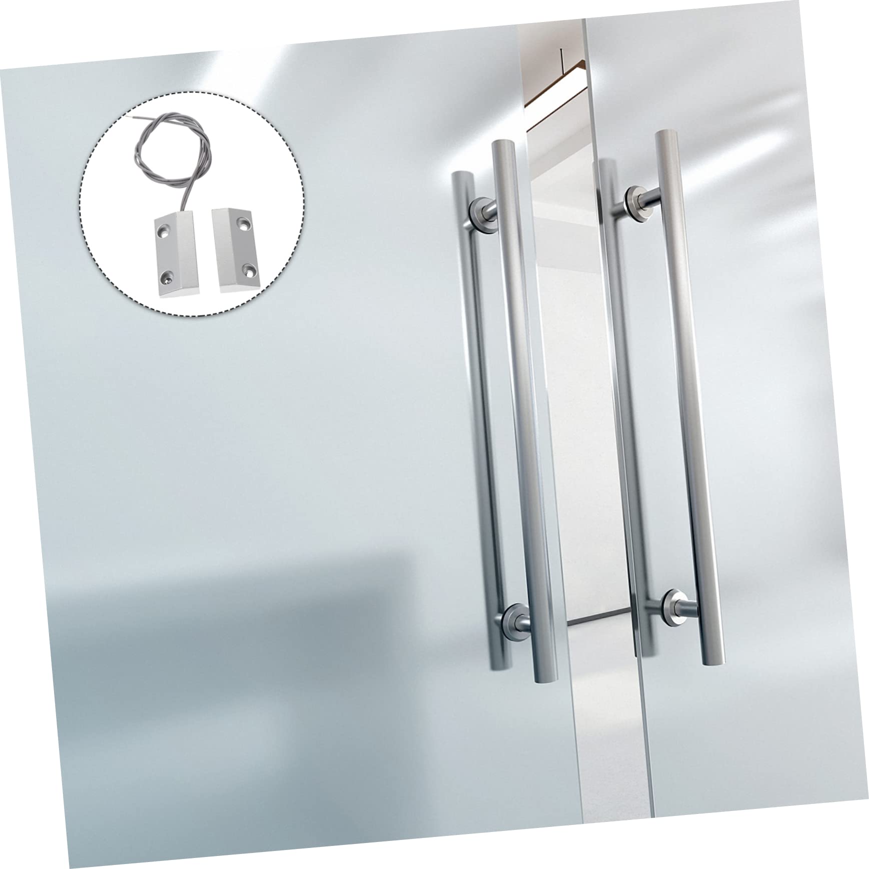 Uonlytech 3sets Allarme Magnetico Per Porte e Finestre Lega Di Zinco Sensore Per Porte Avvolgenti Con Funzione Di Allerta Per Garage e Negozi Installazione Facile e Sicura
