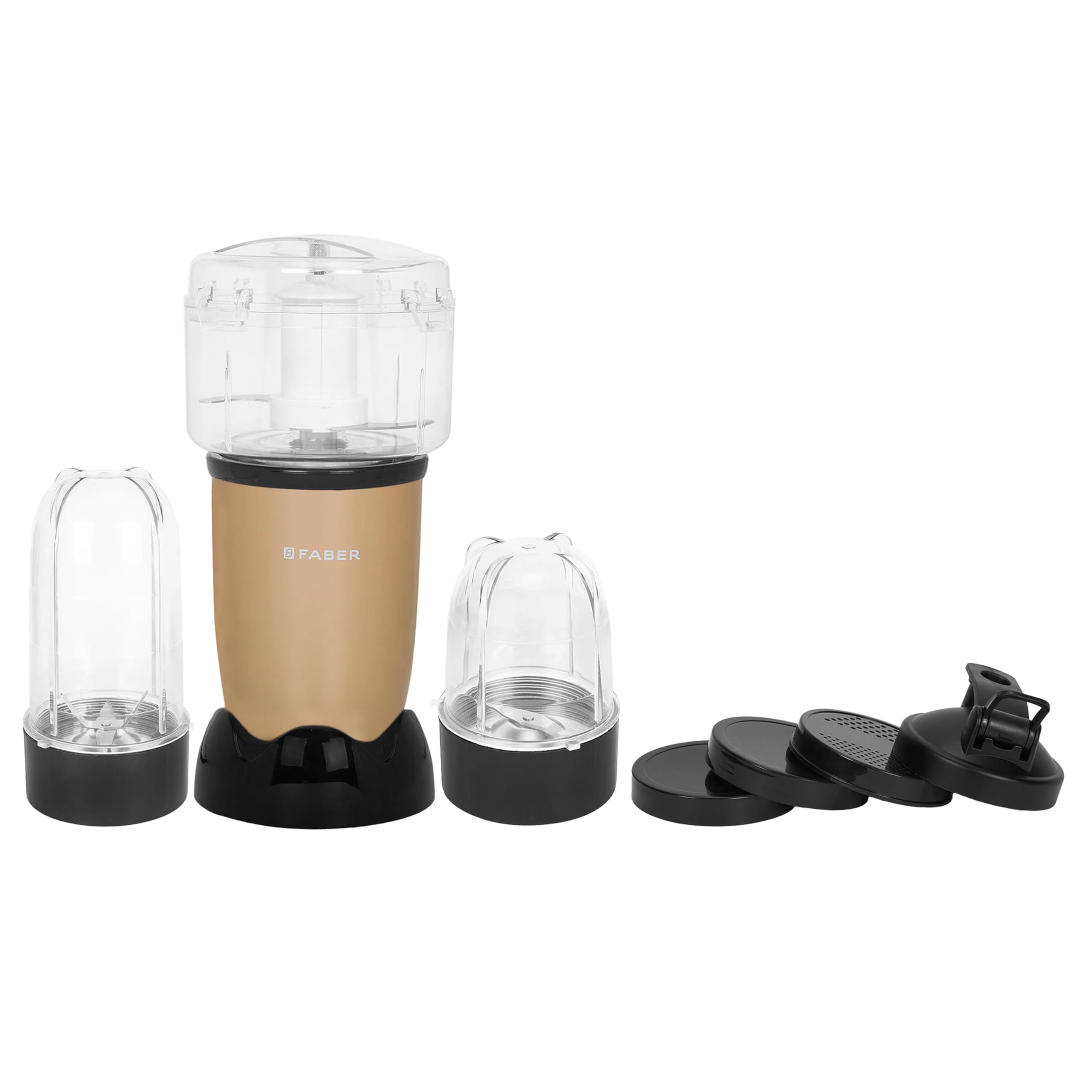 Faber Sportz Blender| 3 PC Jars| Dry/Wet Grinder Chopper, Smoothie, Juice Chutney Maker| Detachable SS Blades | Overheat Protector | Copper Motor | 2 Yr Warranty | Sportz Blender FSB 3 in 1 Copper-image-32