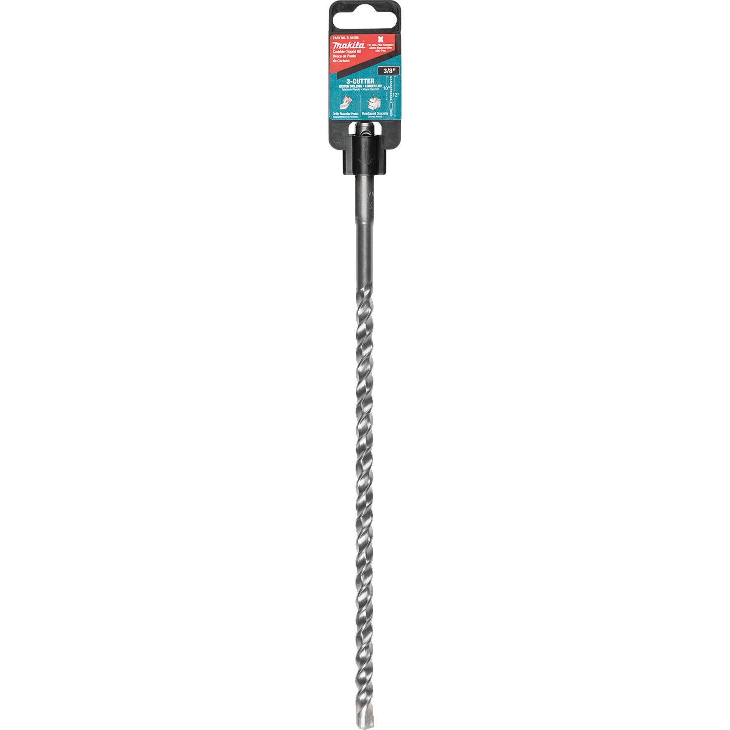 Makita B-61086 3/8" x 12" SDS-Plus Bit, 3-Cutter - Image 4