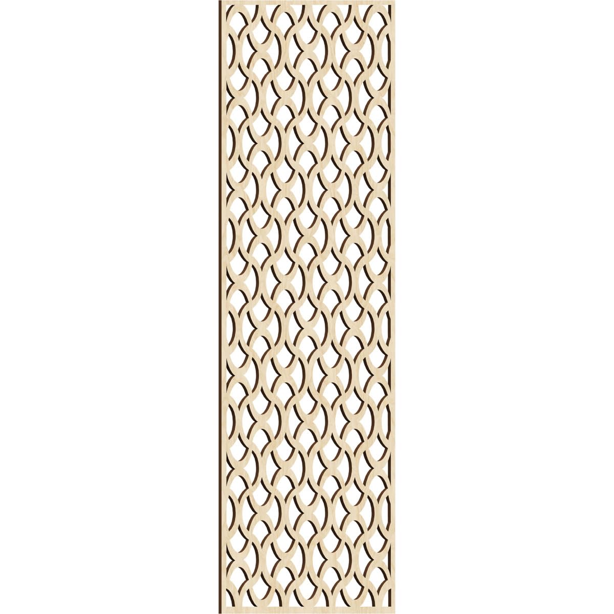 Resort Decorative Pierced Fretwork Wood Wall Panels, 21 3/8"W x 54 3/8"H x 1/4"T, Birch
