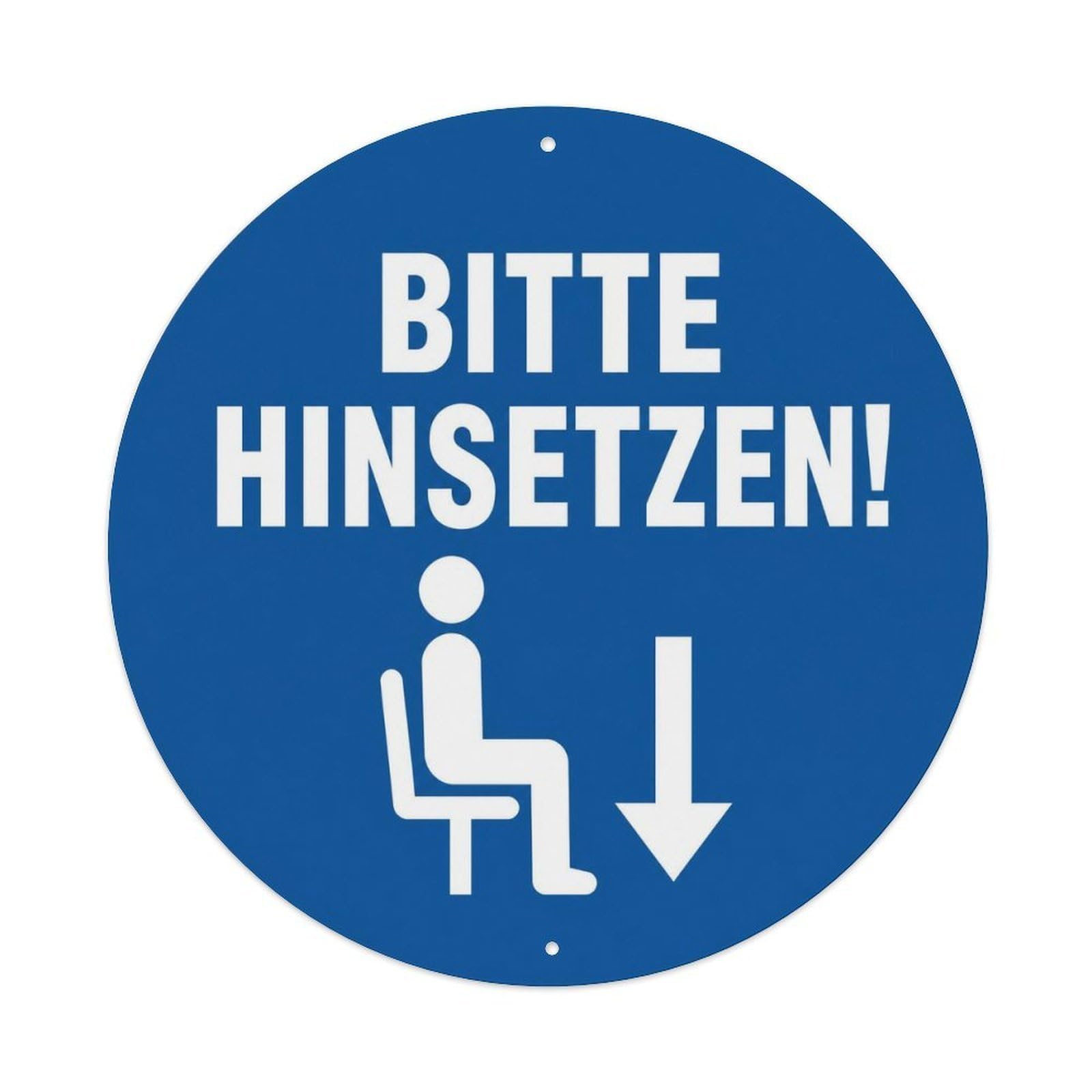 Olyhtr 8X8inch Classic Style Hinsetzen Funny Rules German Traditional Typography Metal Tin Sign