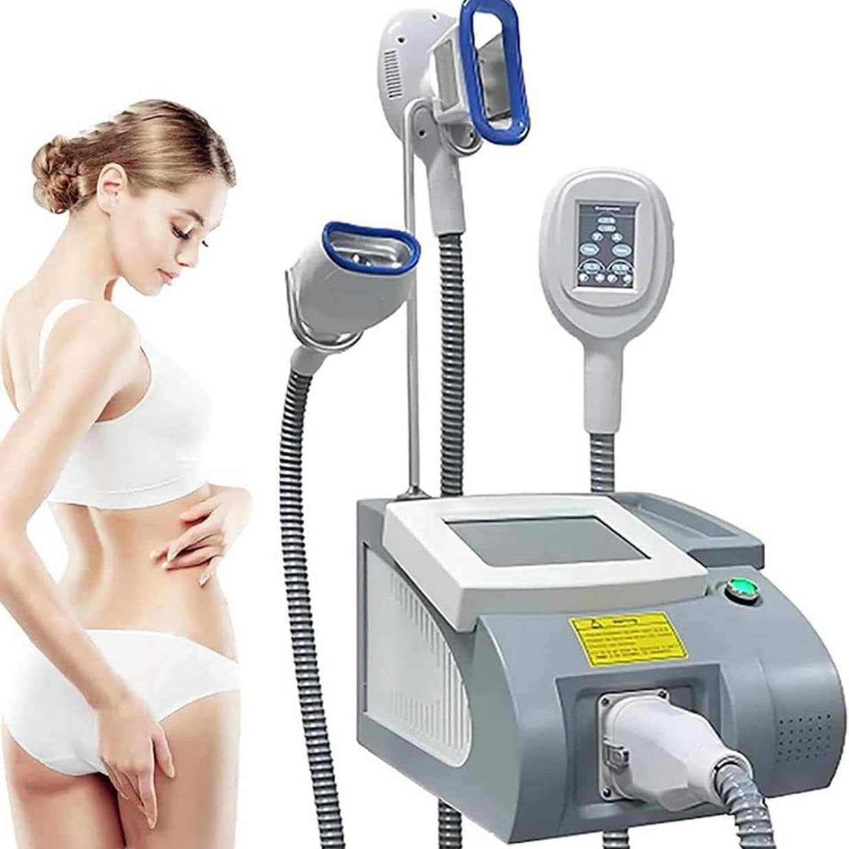 Kriolipoliza Zamrażanie Tłuszczu Wyszczuplanie Ciała Lipoliza Maszyna Z 3 Uchwytami, Masażer Do Usuwania Cellulitu, Zamrażanie Tłuszczu Cryo Do Modelowania Sylwetki
