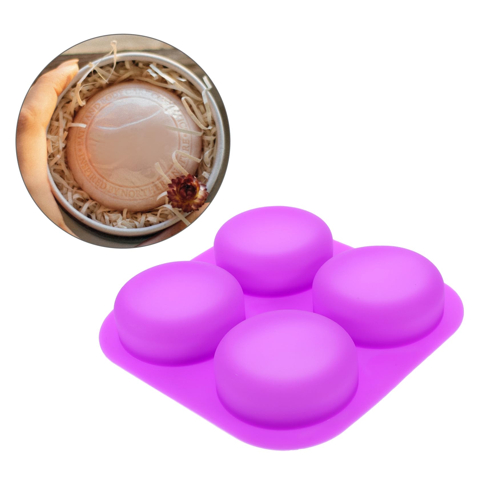 Operitacx 5 Ensembles Moule À En Silicone Distributeur De Moussant Porte- Produit Vaisselle En Barre Maison Fait Gel De Silice Violet,mauve 2 Pièces * 5